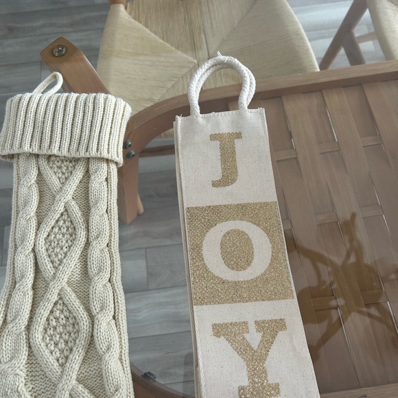 Cream Knitted Christmas Stocking Set - Picture 4 of 5